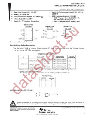 SN74AHCT1G32DBVT datasheet  